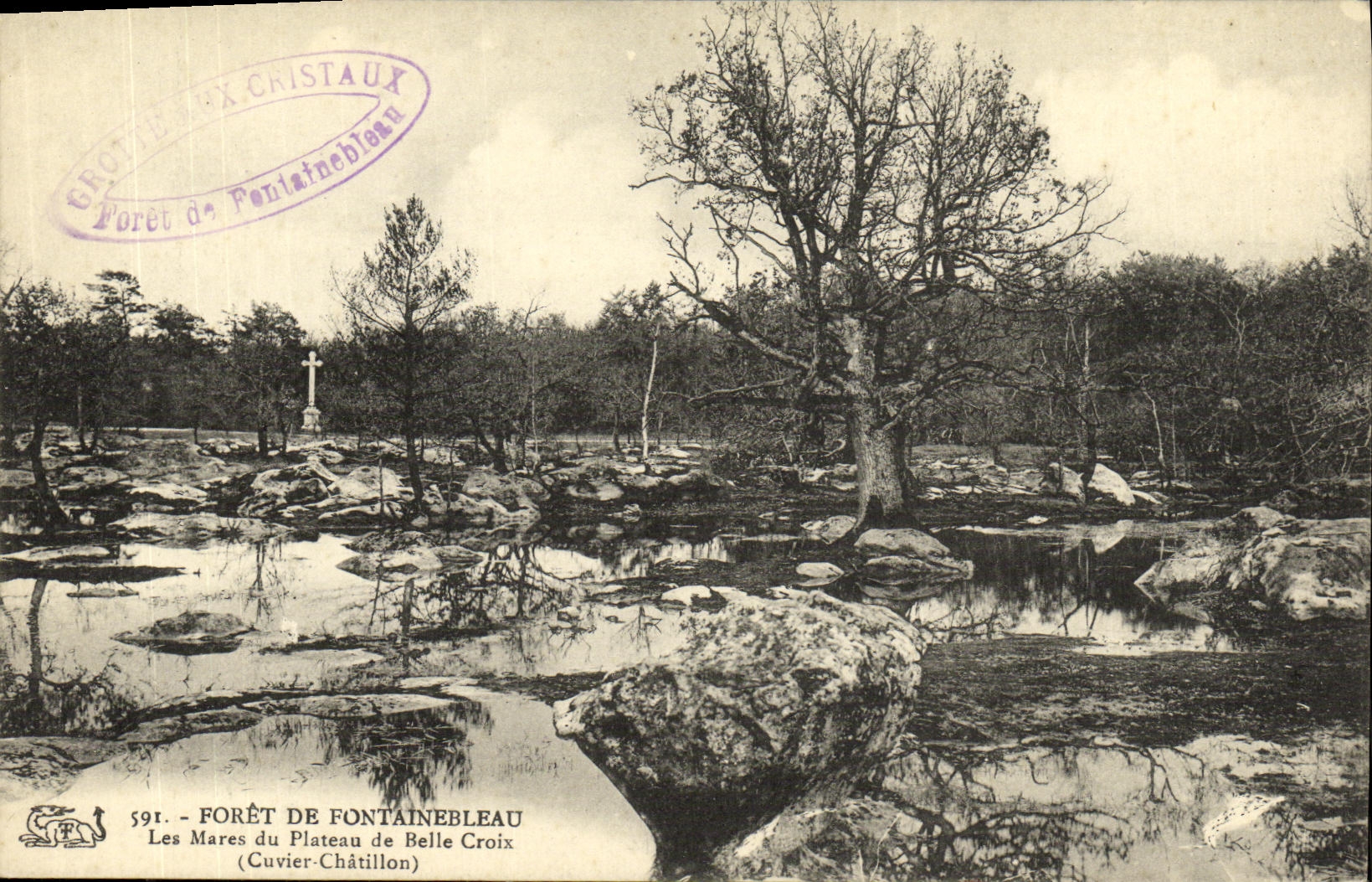 Wald von Fontainebleau — Die Seen des Belle Croix-Plateaus (Cuvier-Châtillon) — Kristallhöhle