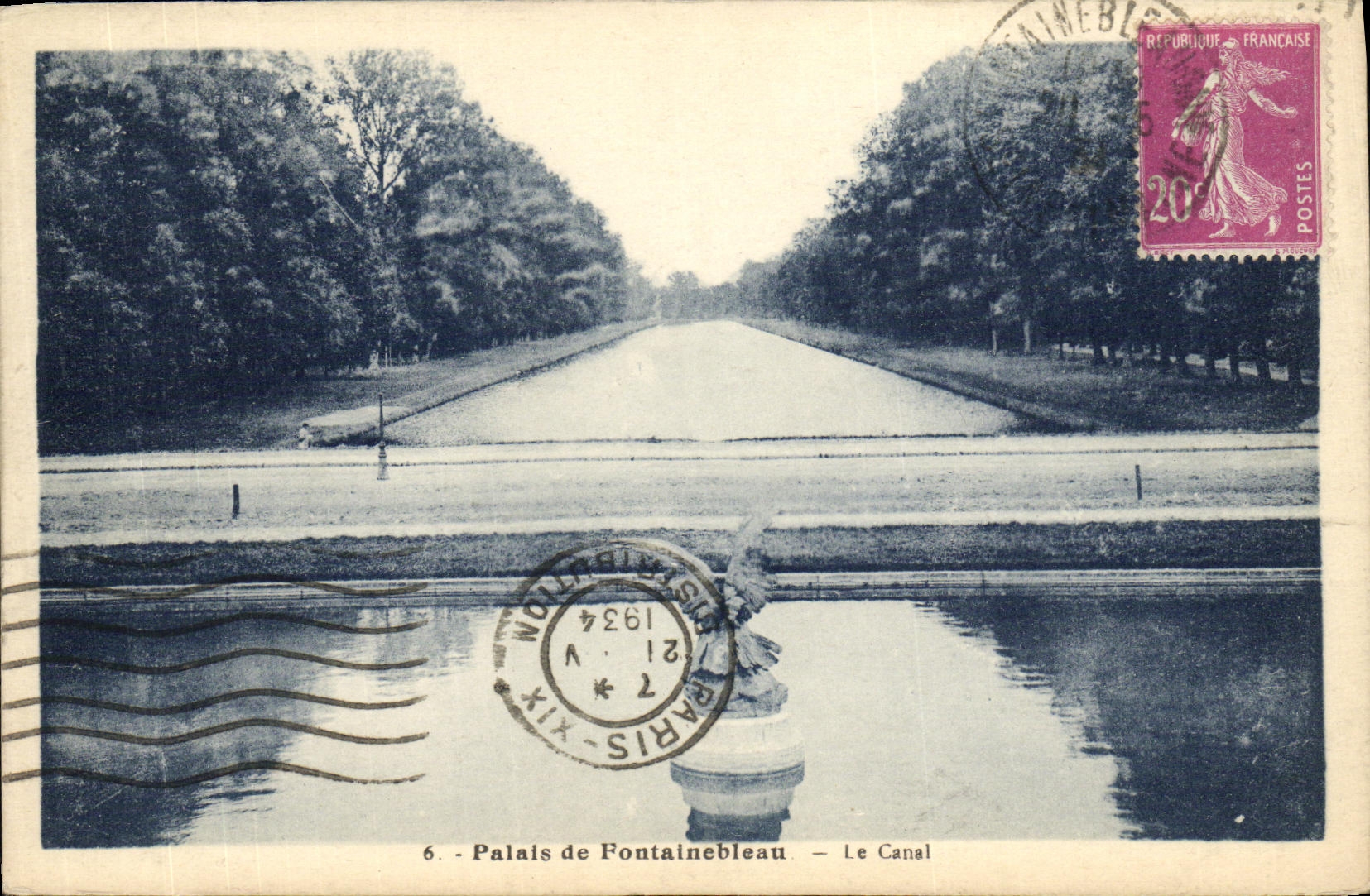 Palais de Fontainebleau — Le Canal — Éditeur : Sibuton, n°6