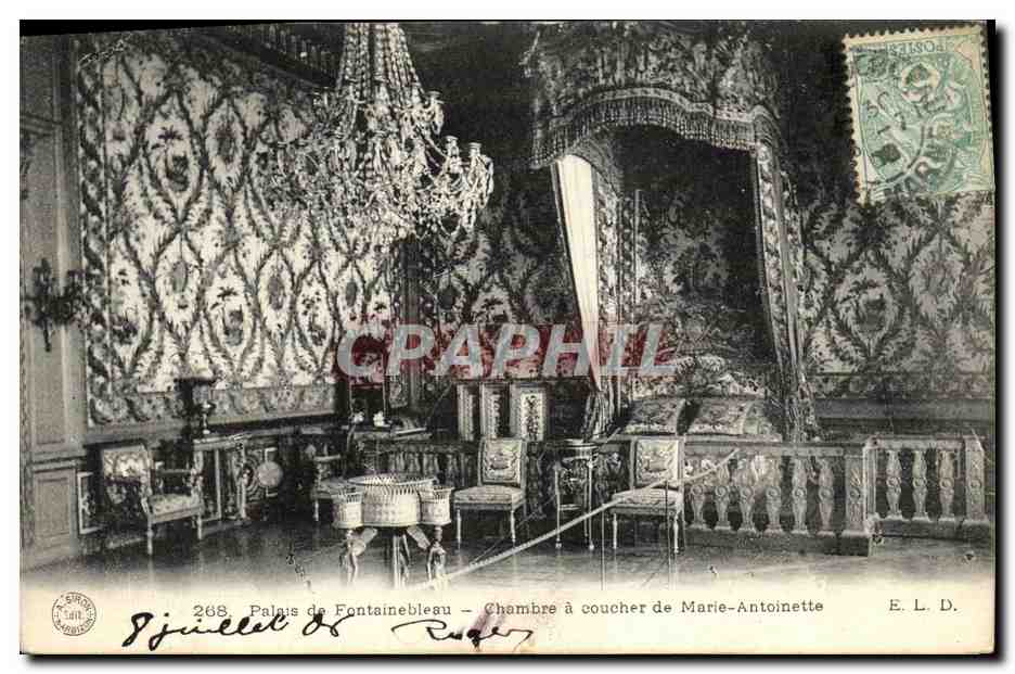 Schloss Fontainebleau — Schlafzimmer Marie-Antoinettes — E. L. D.