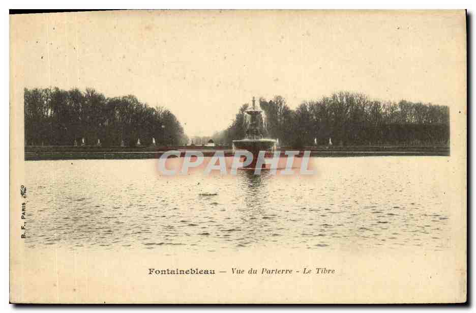 Fontainebleau — Vista del Parterre — El Tíber — B.F. Paris