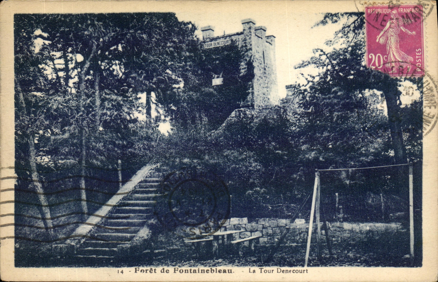 Woud van Fontainebleau — De Toren Denecourt — Onbekende uitgever, n°14