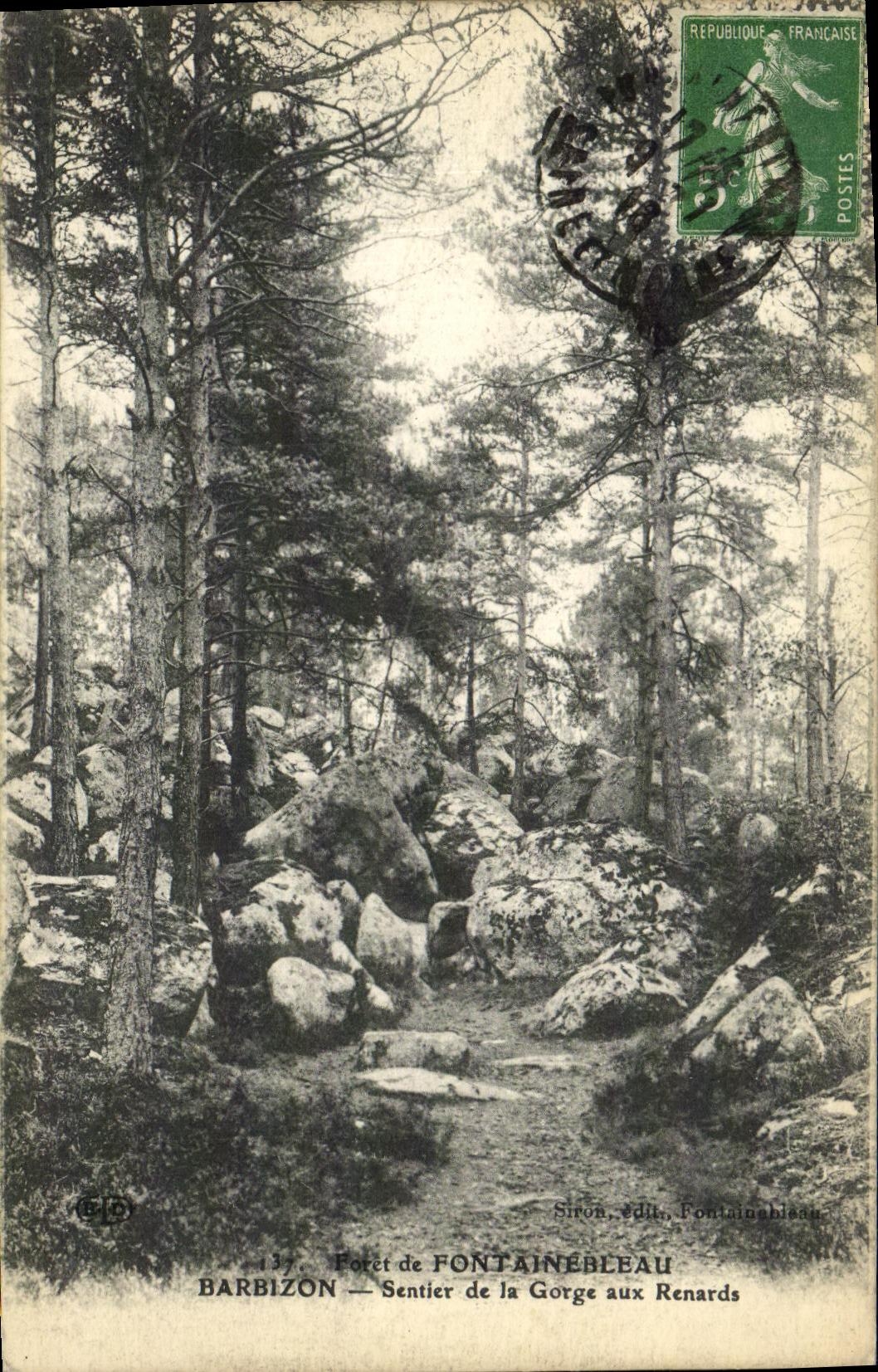 Foresta di Fontainebleau — Sentiero della Gorge aux Renards — Siron, Ed. Fontainebleau