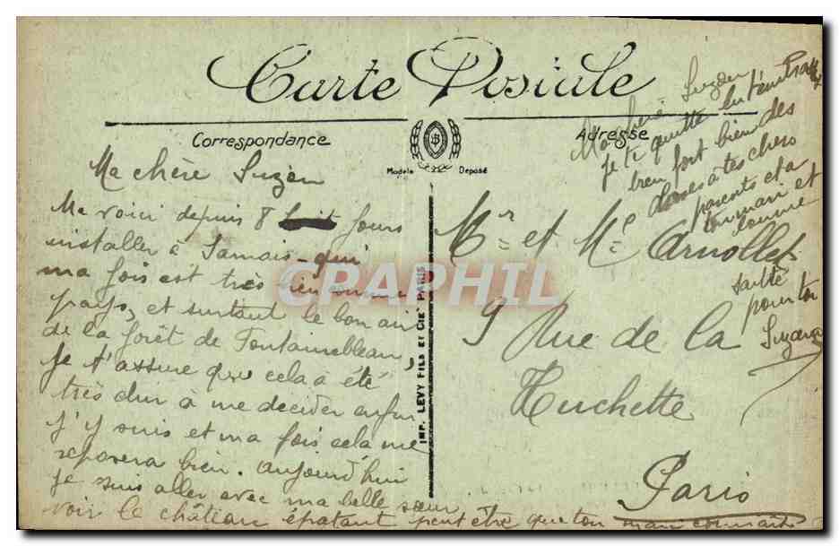 Fontainebleau — El Castillo. Salón de las Reinas Madres — LL. N° 54 — Reverso