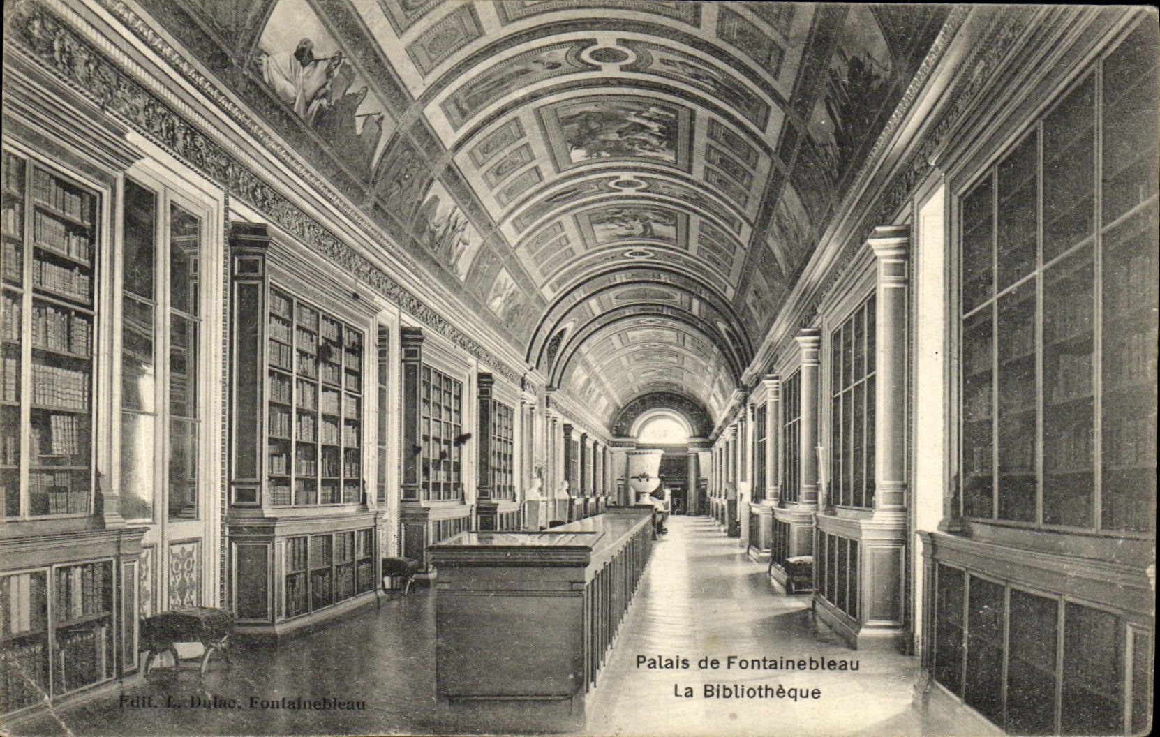 Palais de Fontainebleau — La Bibliothèque — Edit. L. Dulac, Fontainebleau