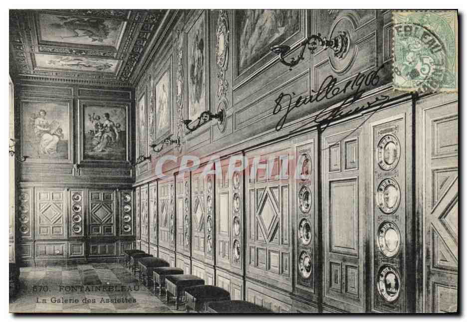 Fontainebleau — La Galería de los Platos — Editor: Tarjeta postal moderna n° 570