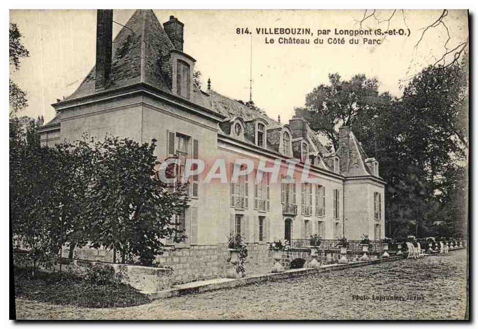 Villebouzin, near Longpont (S.-et-O.) — The Castle on the Side of the Park — Photo Leprounfort, 1905