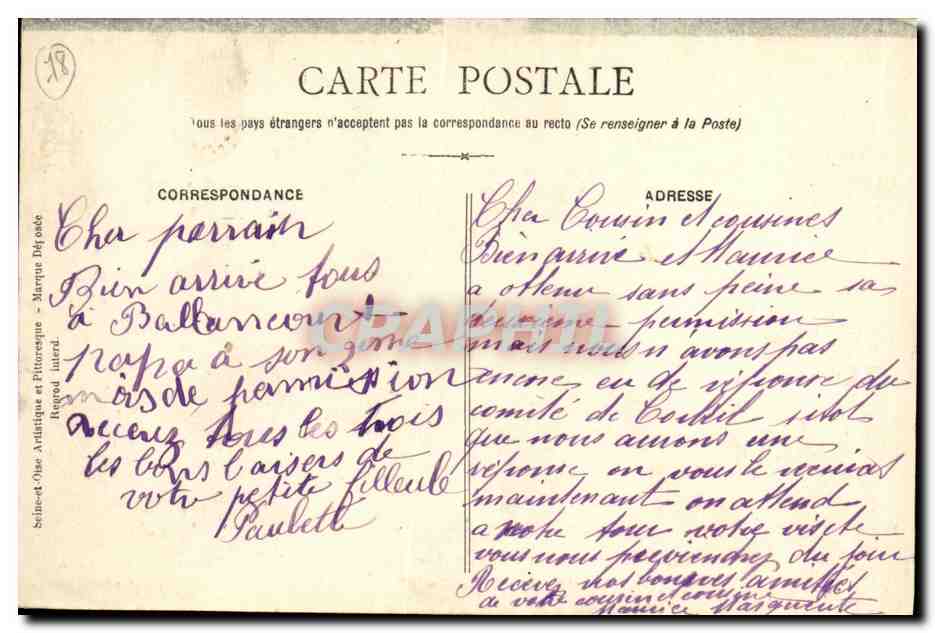 Poudrerie Militaire Nationale du Bouchet — Le Grand Vivier — Collection Paul Allorge, Série C c 25 — Reverso