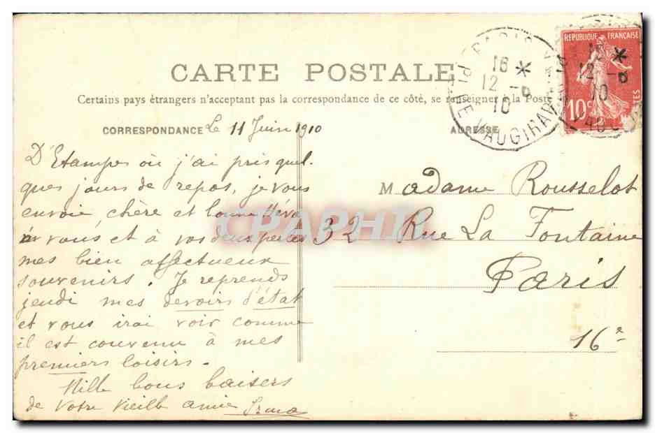 CPA Etampes Vue Generale prise de la Tour Guinette — Rückseite