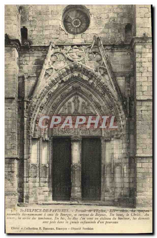 CPA St Sulpice De Favieres Portes L Eglise