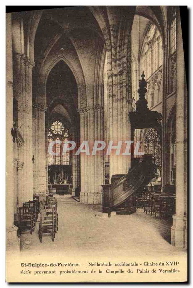 CPA St Sulpice De Favieres Nef Chaire 