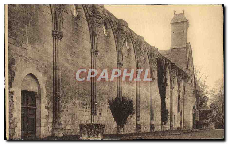 CPA Abbaye de Royaumont Asnieres sur Oise Ruines de l abbatiale Mur meridional