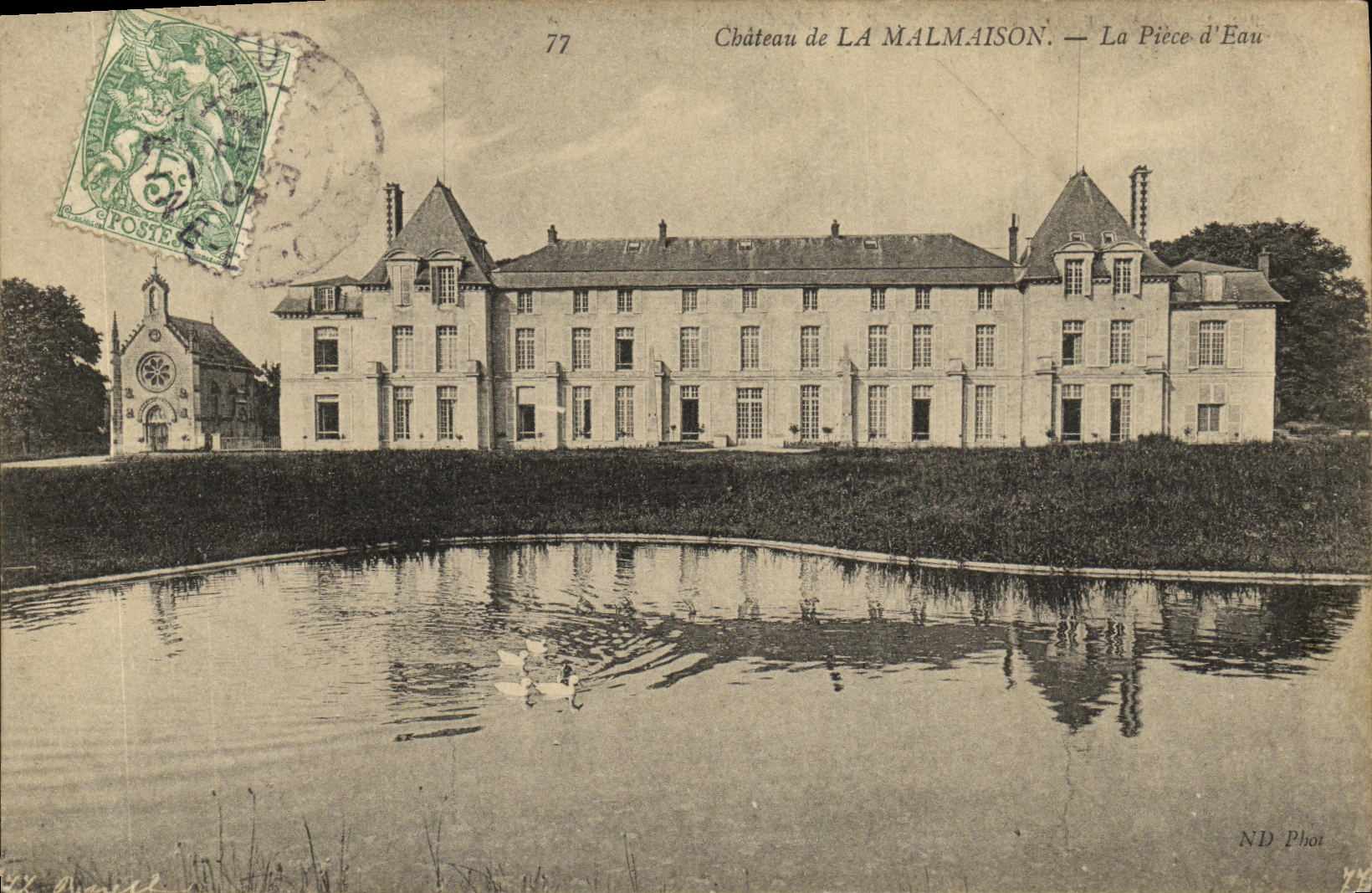 CPA Chateau de La Malmaison La Piece d Eau