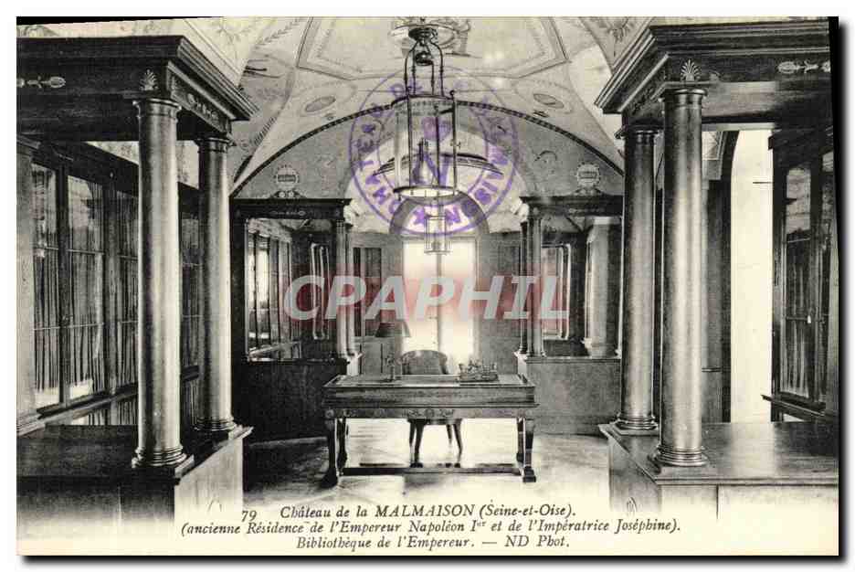 CPA Chatreau de la Malmaison Bibliotheque de l empereur Napoleon 1er