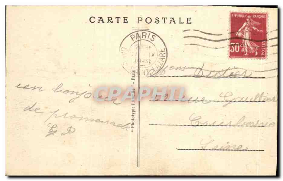 CPA St Germain et Laye Le Pavillon Henri IV ou naquit Louis XIV — Verso
