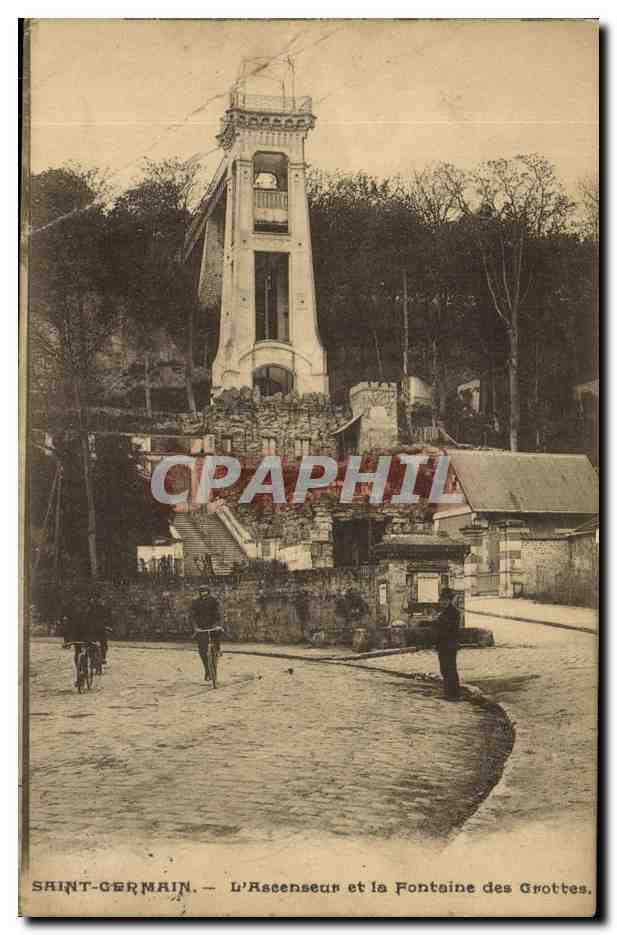 Saint-Germain - L'Ascenseur et la Fontaine des Grottes