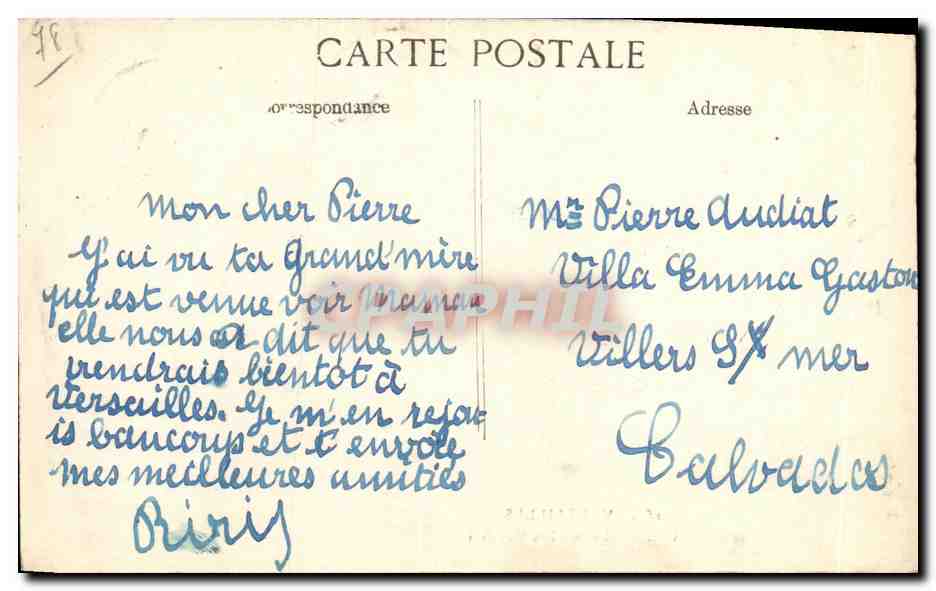 CPA Versailles Grand Trianon Les Voitures — Verso
