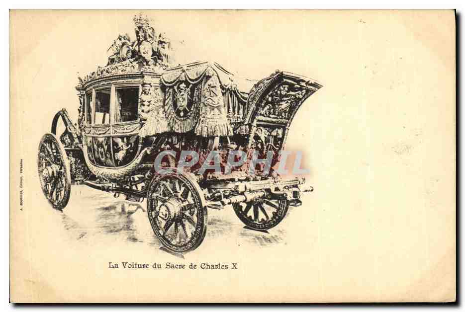 CPA Versailles La Voiture du Sacre de Charles X