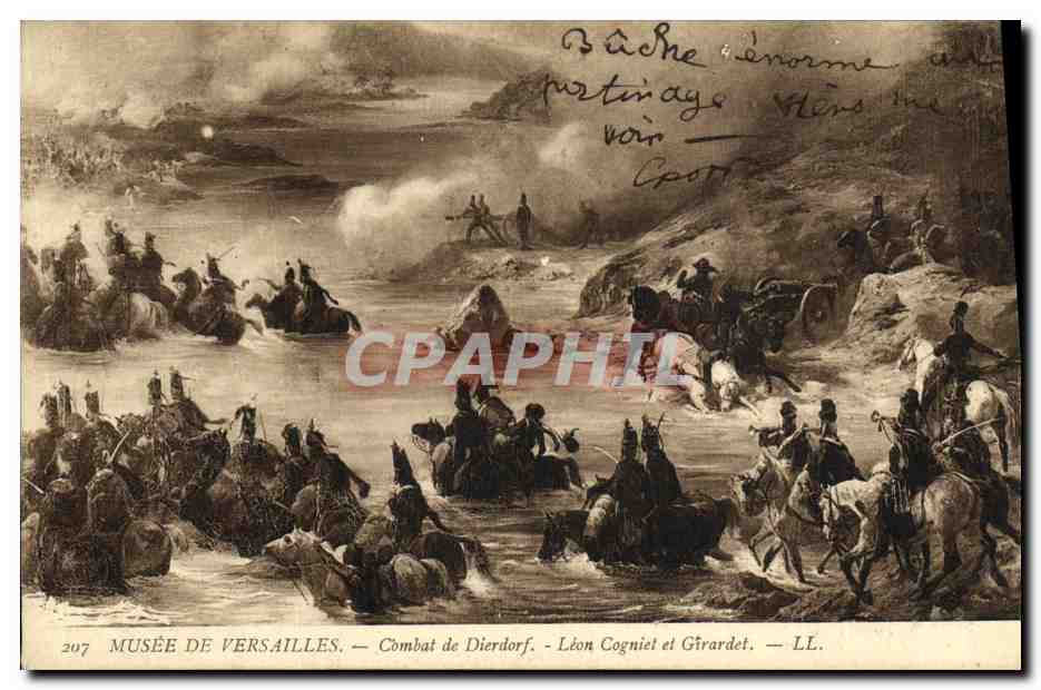 CPA Versailles Musee Combat de Dierdorf Leon Cogniet et Girardet Militaria