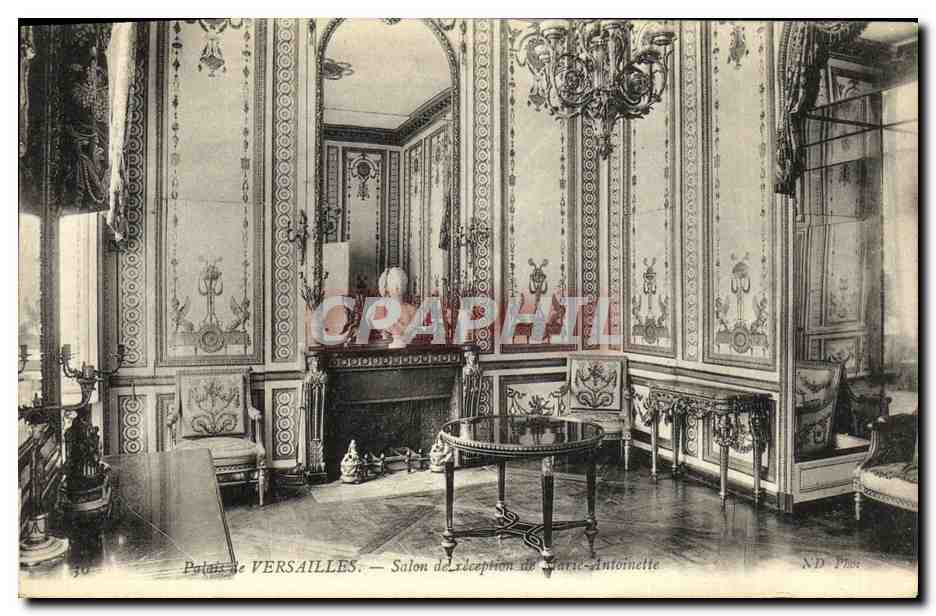CPA Versailles Salon de reception de Marie Antoinette
