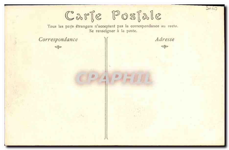 CPA Versailles Salon de reception de Marie Antoinette — Verso