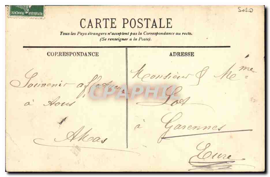 Versailles — Le Petit Trianon — La Façade — LL. n°208 — Verso