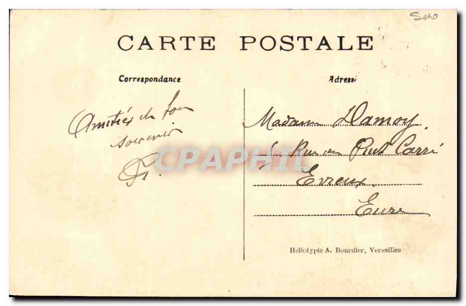 CPA Versailles Bassin de Flore Ou Du Printemps par Tuby — Verso