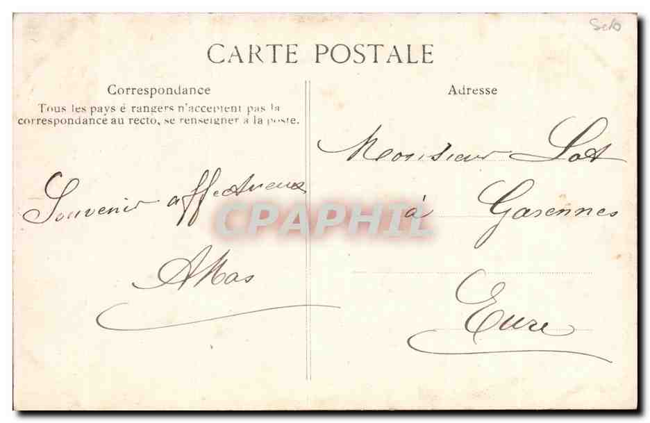 CPA Versailles Le Parc Bassin De Latone et perspective du tapis vert — Verso