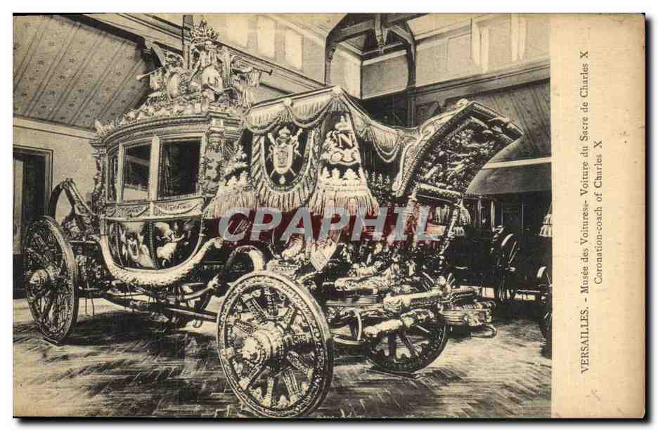 CPA Versailles Musee des Voitures Voiture du sacre de Charles X