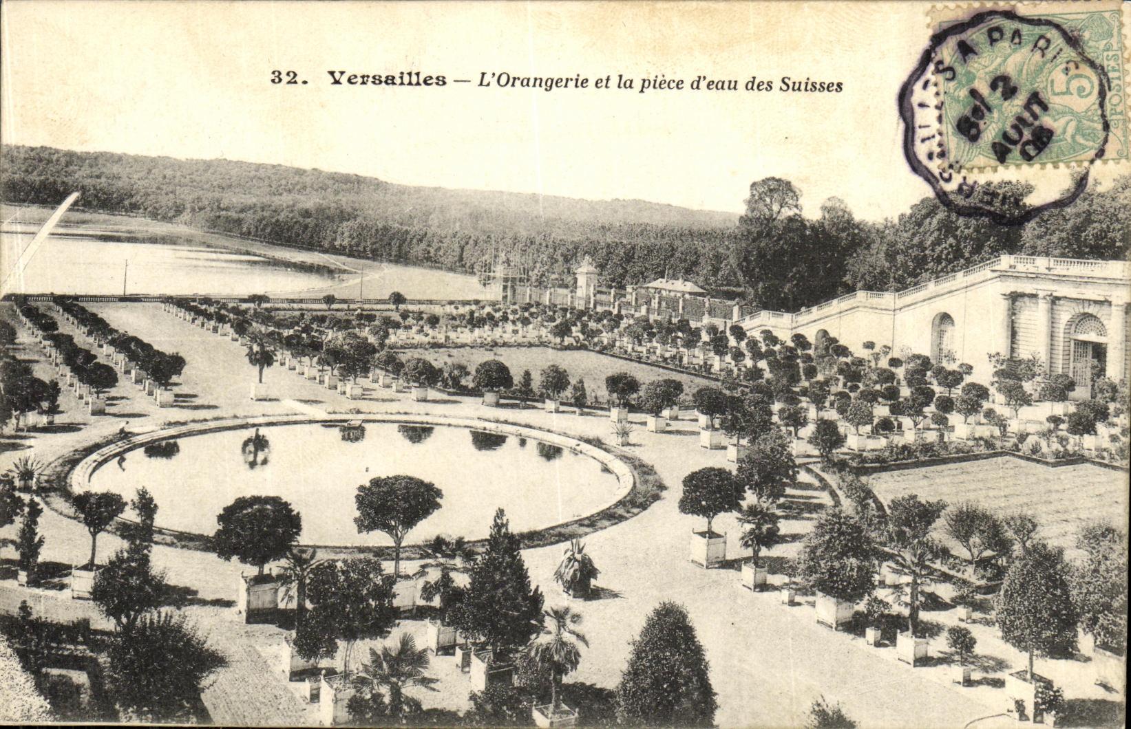 Versailles — L'Orangerie et la pièce d'eau des Suisses — éditeur inconnu, n° 32