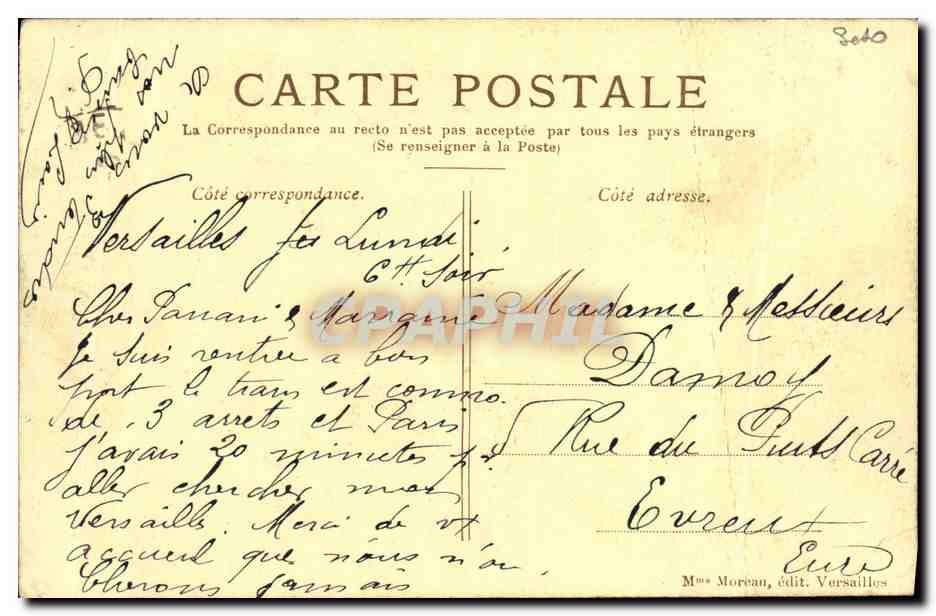 CPA Versailles Le Grand trianon  — Verso