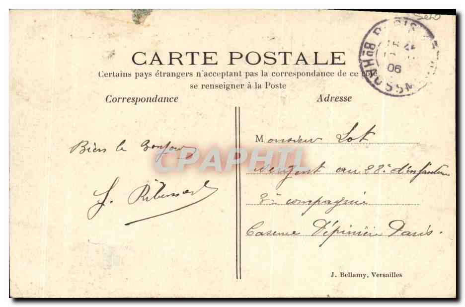 CPA Versailles Le Bassin de Latone  — Verso