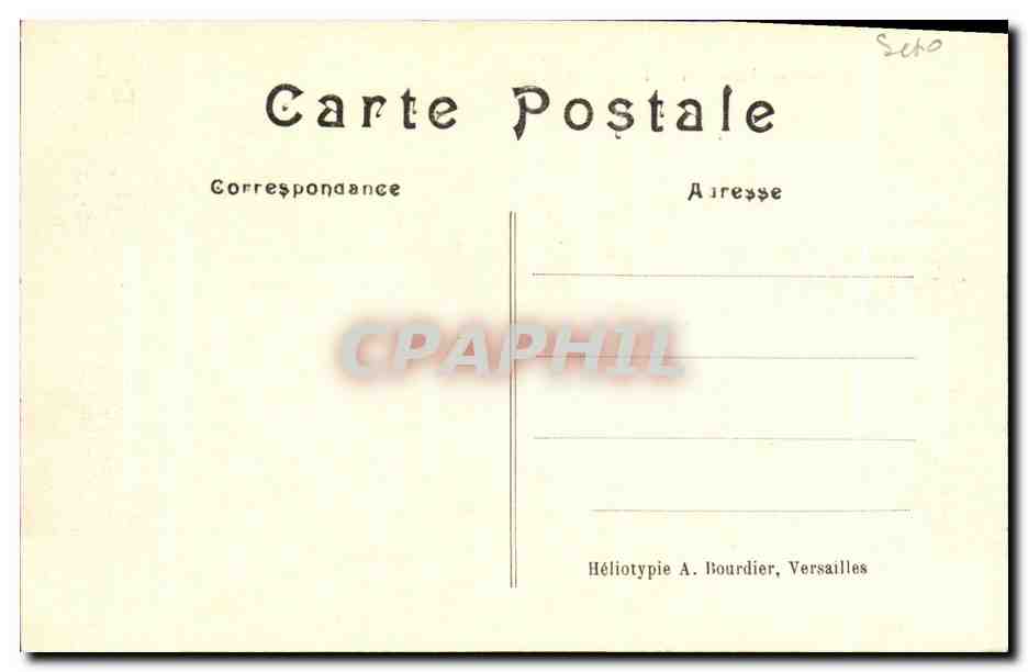 CPA Pare de Varsailes Bassin du Dragon  — Verso
