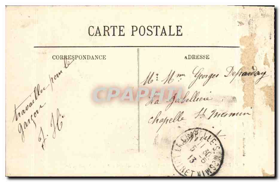 CPA Varsailes Le Grand Trianon Chambre a coucher de Napoleon 1er — Verso