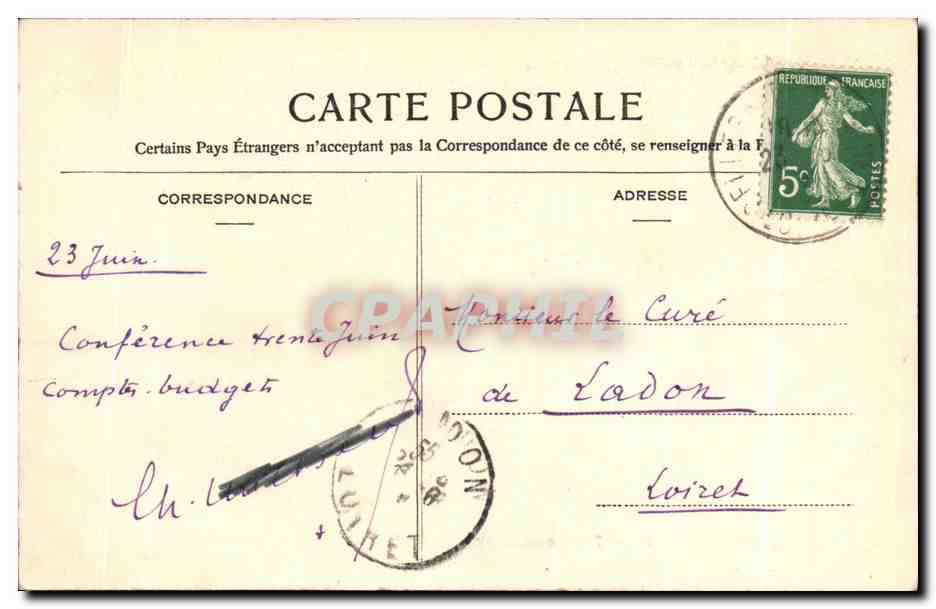 CPA Trianon Artistique La Maison Villageoise Versailles — Verso