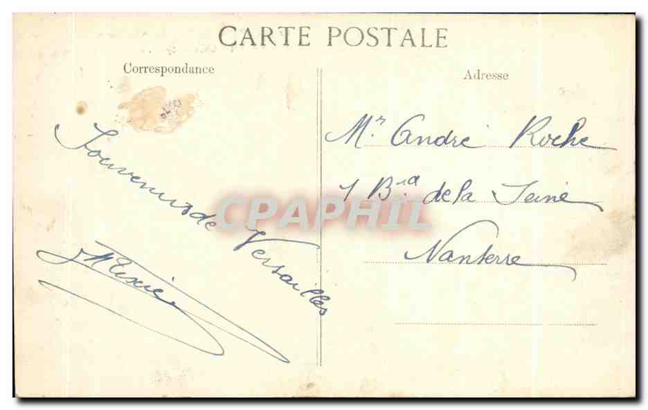 CPA Versailles Grandes eaux Le Char d Apollon  — Verso