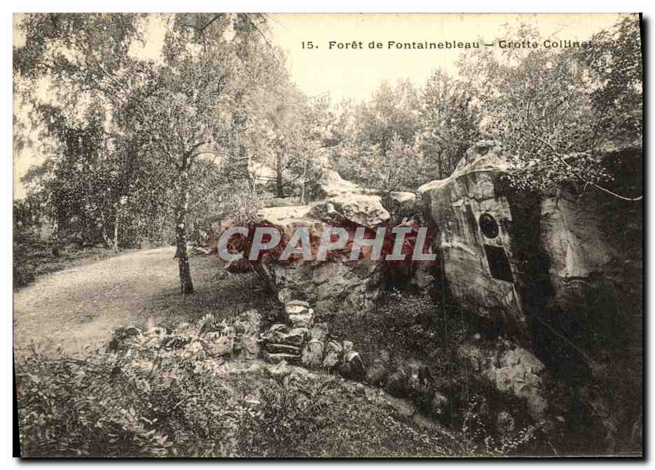 Foresta di Fontainebleau — Grotta Collinet — editore non identificato, n° 15