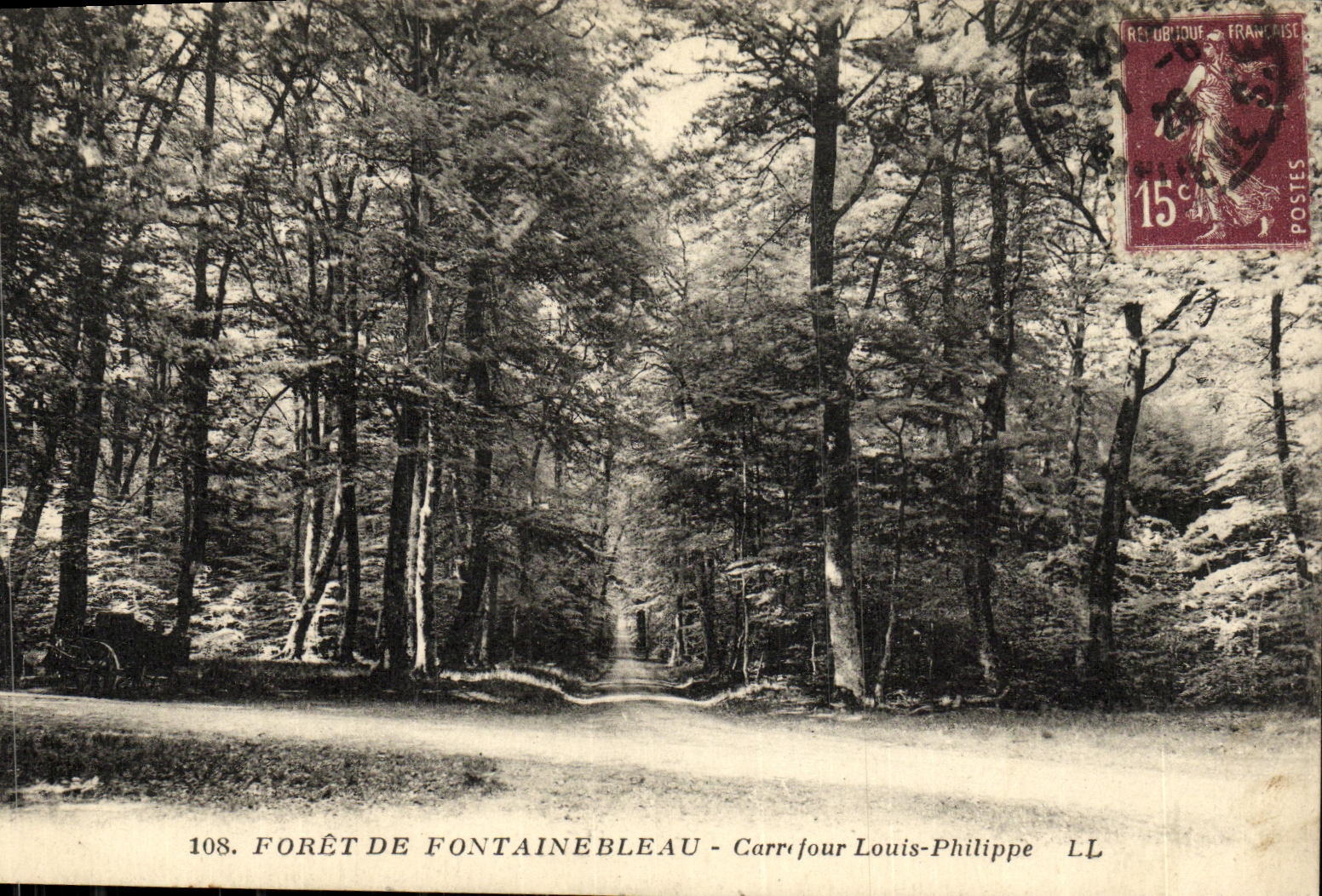 Forêt de Fontainebleau — Carré four Louis-Philippe — Éditeur LL, n° 108