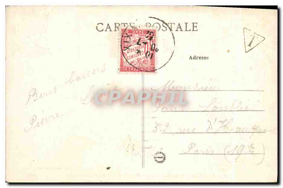 Foresta di Fontainebleau — Nella Futale des Fosses-Rouges — Collezione Artistica L. 80 — Verso
