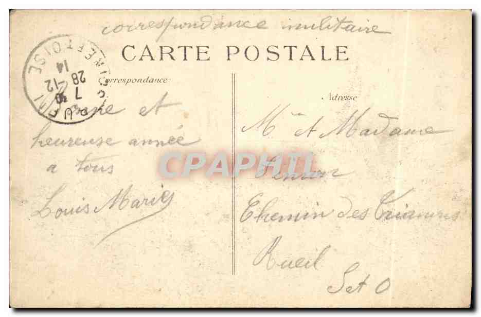 CPA Le Havre Hotel de Ville et Jardin Public  — Rückseite