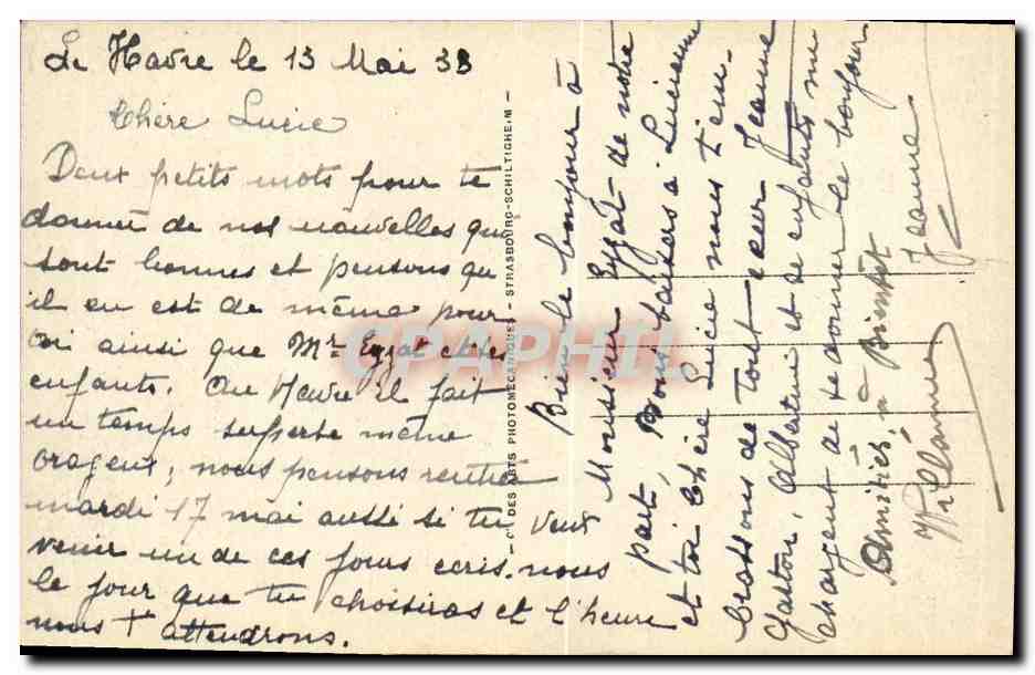 CPA Le Havre Le Cap De La Heve et la falaise — Verso