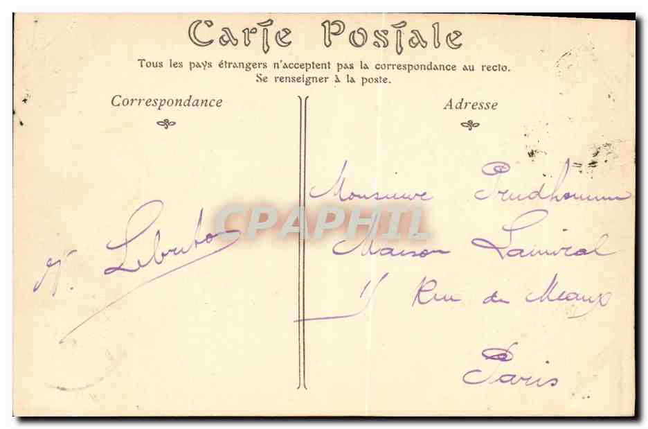CPA Le Havre La Jetee Un Jour de Tempete — Rückseite