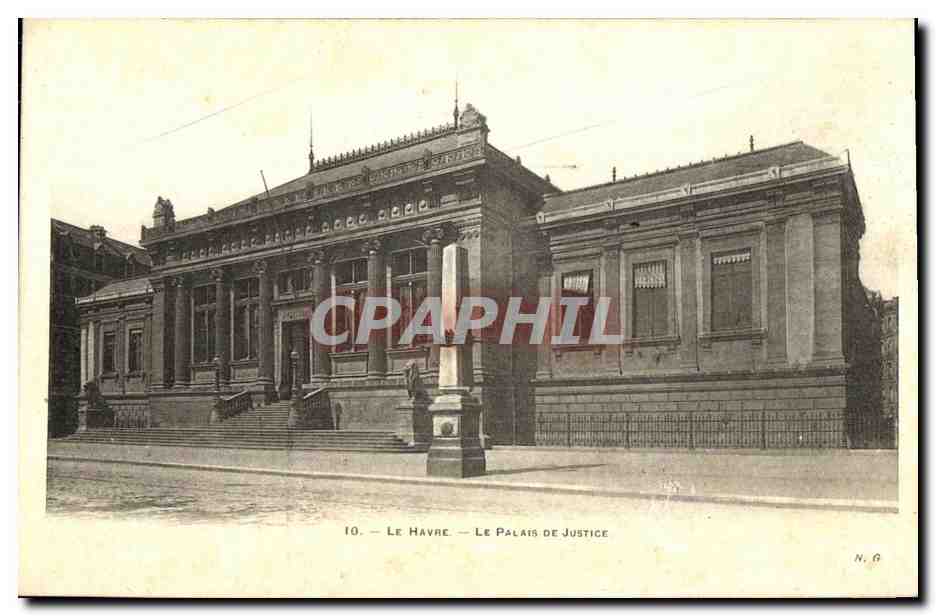 CPA Le Havre Le Palais De Justice 