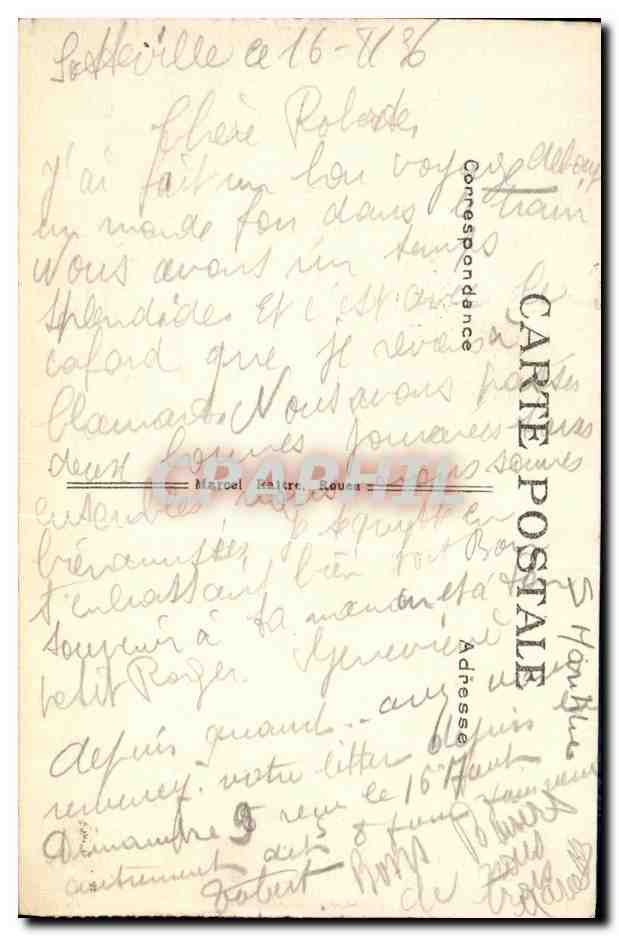 CPA Rouen Eglise St Maclou  — Verso