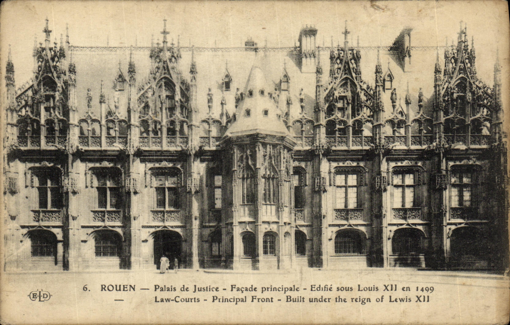 CPA Rouen Palais de Justice Facade Principale