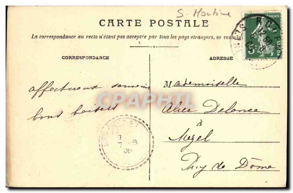 CPA Rouen La Rue Damiette Goulon — Rückseite