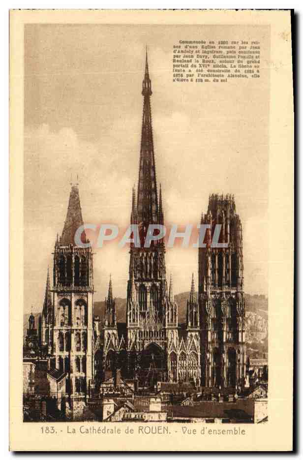 CPA La Cathedrale De Rouen Vue D ensemble