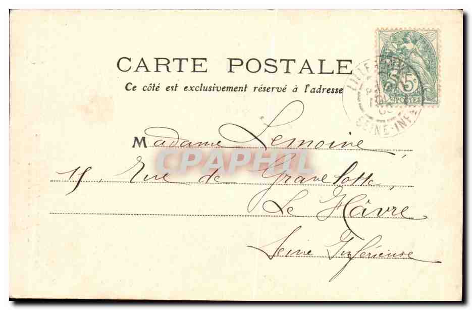 CPA Lillebonne L Eglise Du 14eme Siecle — Rückseite