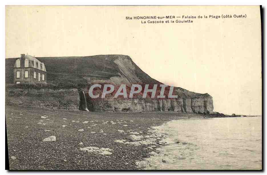 CPA Ste Honorine Sur Mer Falaise de La Plage Le Cascade Et Le Goulette 