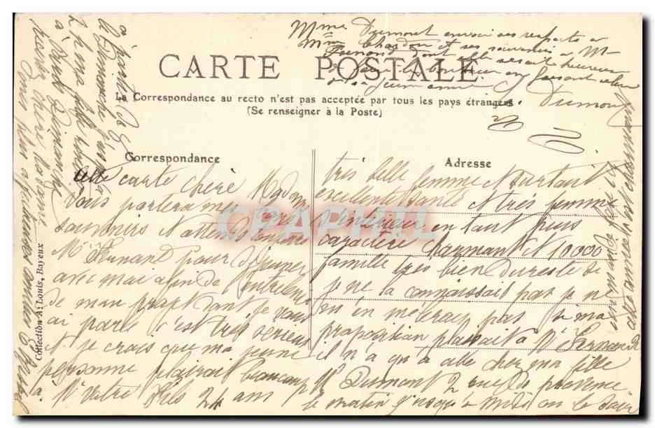 CPA Ste Honorine Sur Mer Falaise de La Plage Le Cascade Et Le Goulette  — Rückseite