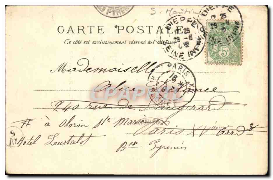 CPA Environs De Dieppe Ruines du Chateau D Arques — Rückseite